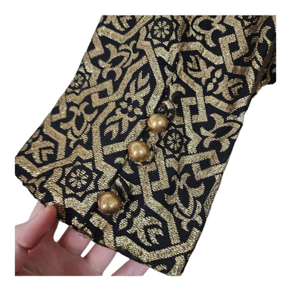 Vintage Metallic Gold Brocade Jacket sixties seventies - Picture 4 of 9
